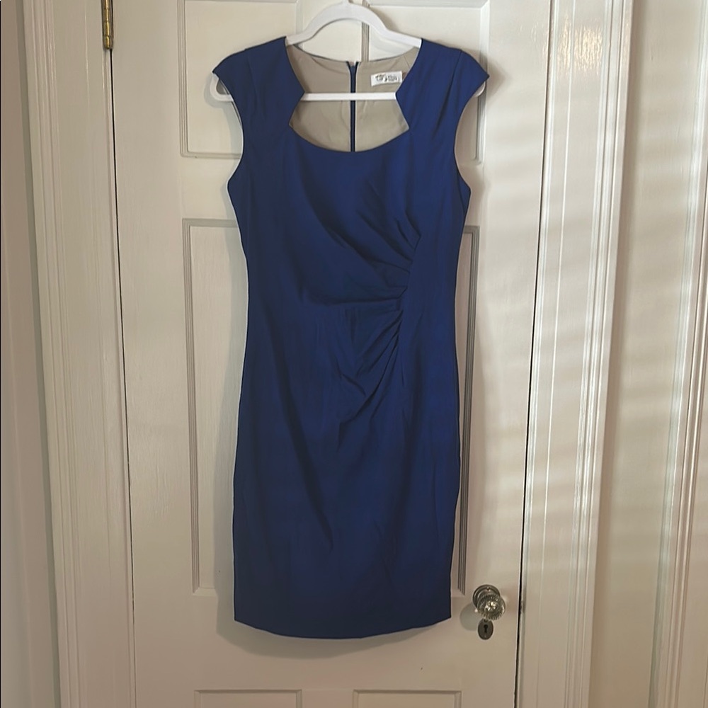 Cobalt Blue Cap Sleeve Calvin Klein Dress